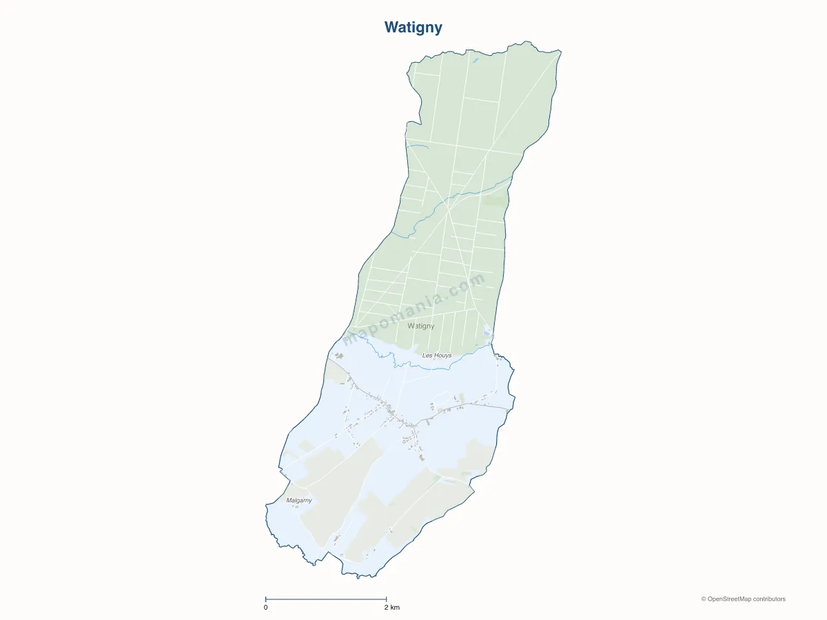 Carte de Watigny à personnaliser