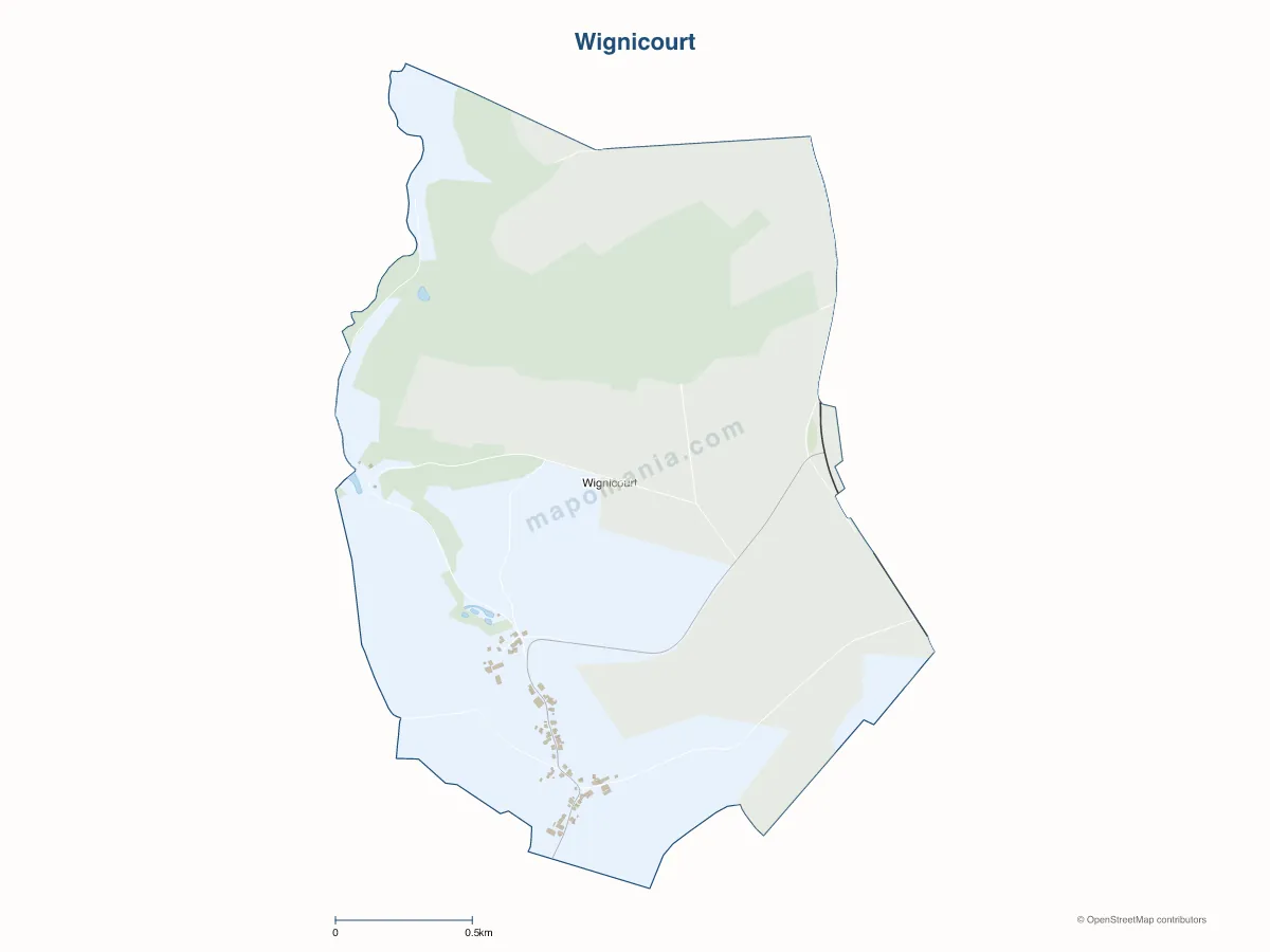 Carte de Wignicourt à personnaliser
