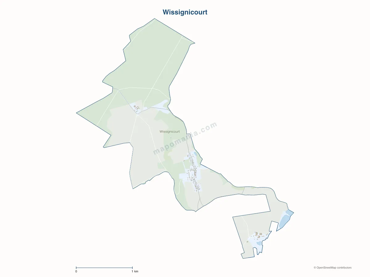 Carte de Wissignicourt à personnaliser
