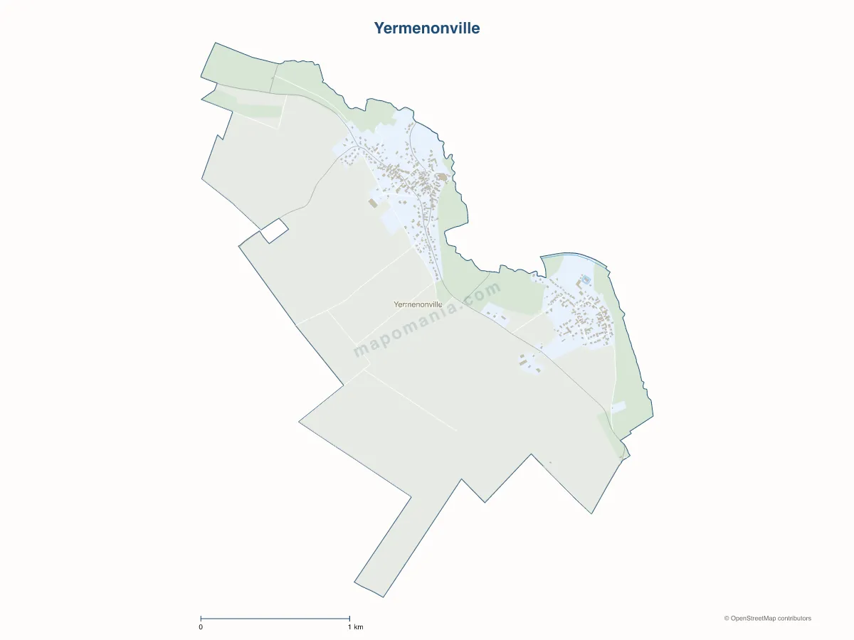 Carte de Yermenonville à personnaliser