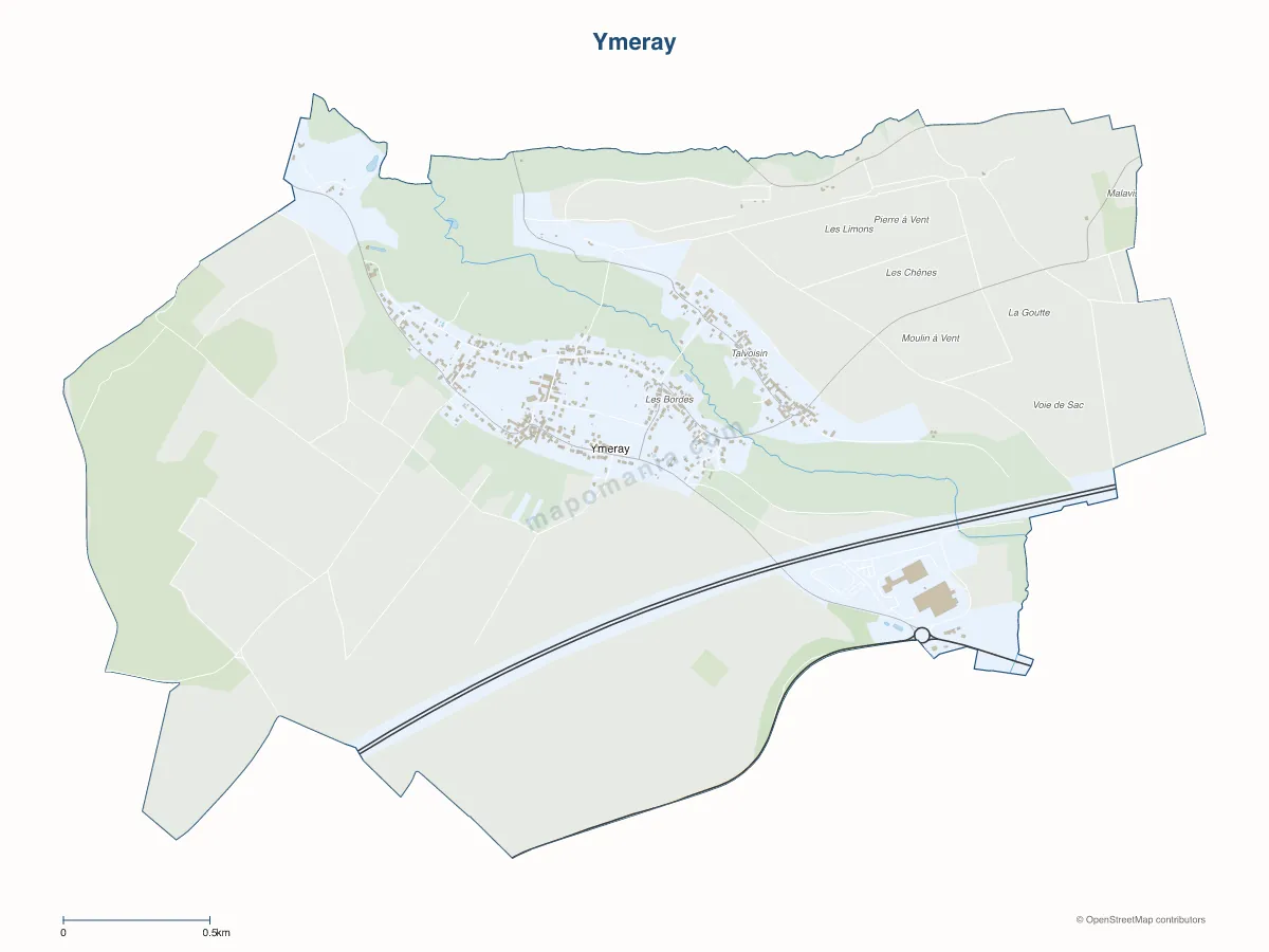 Carte de Ymeray à personnaliser