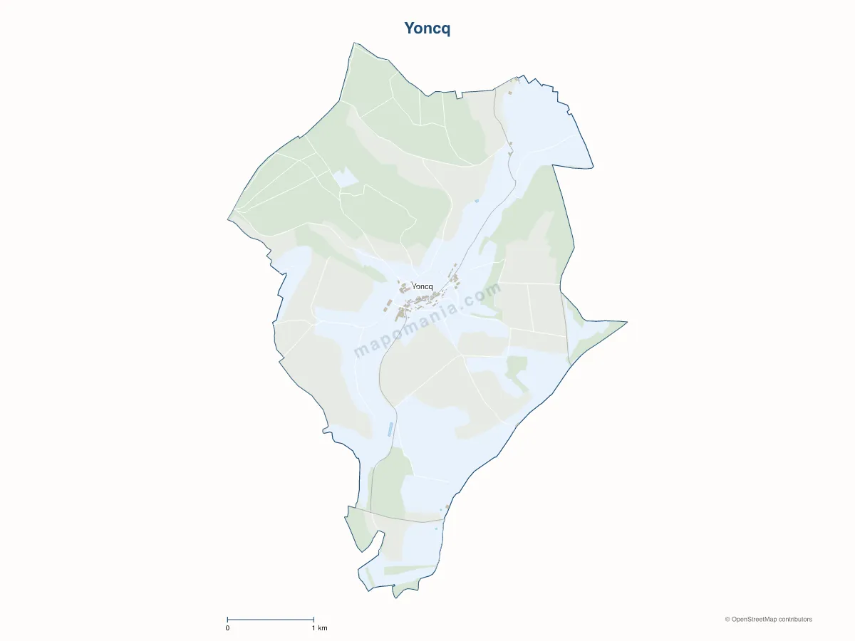 Carte de Yoncq à personnaliser