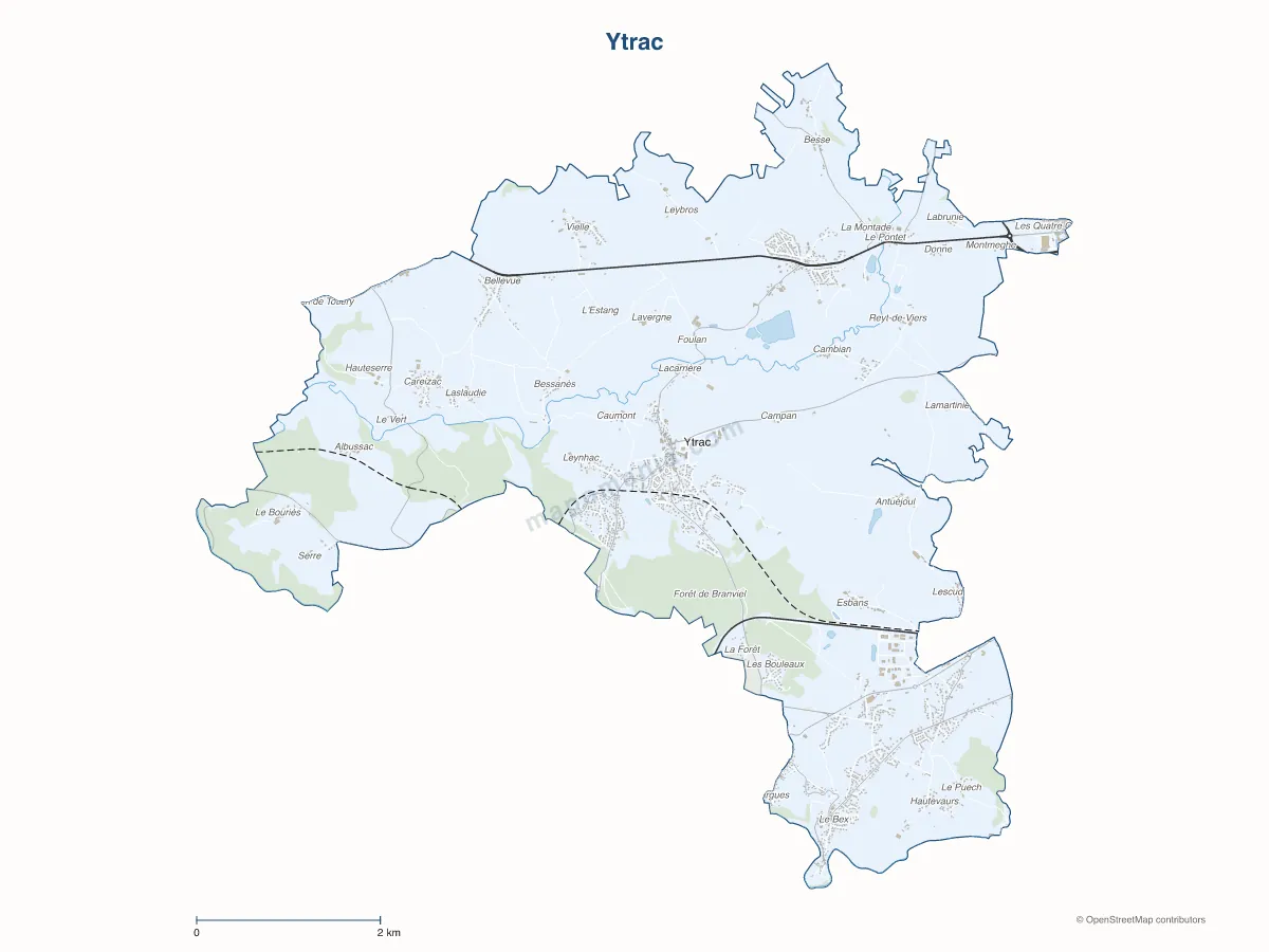 Carte de Ytrac à personnaliser