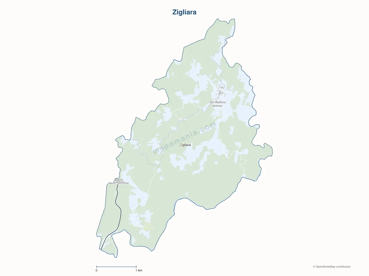 Carte de Zigliara à personnaliser