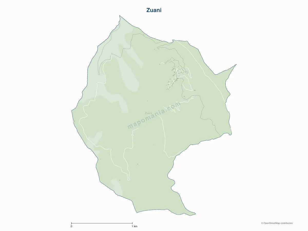 Carte de Zuani à personnaliser