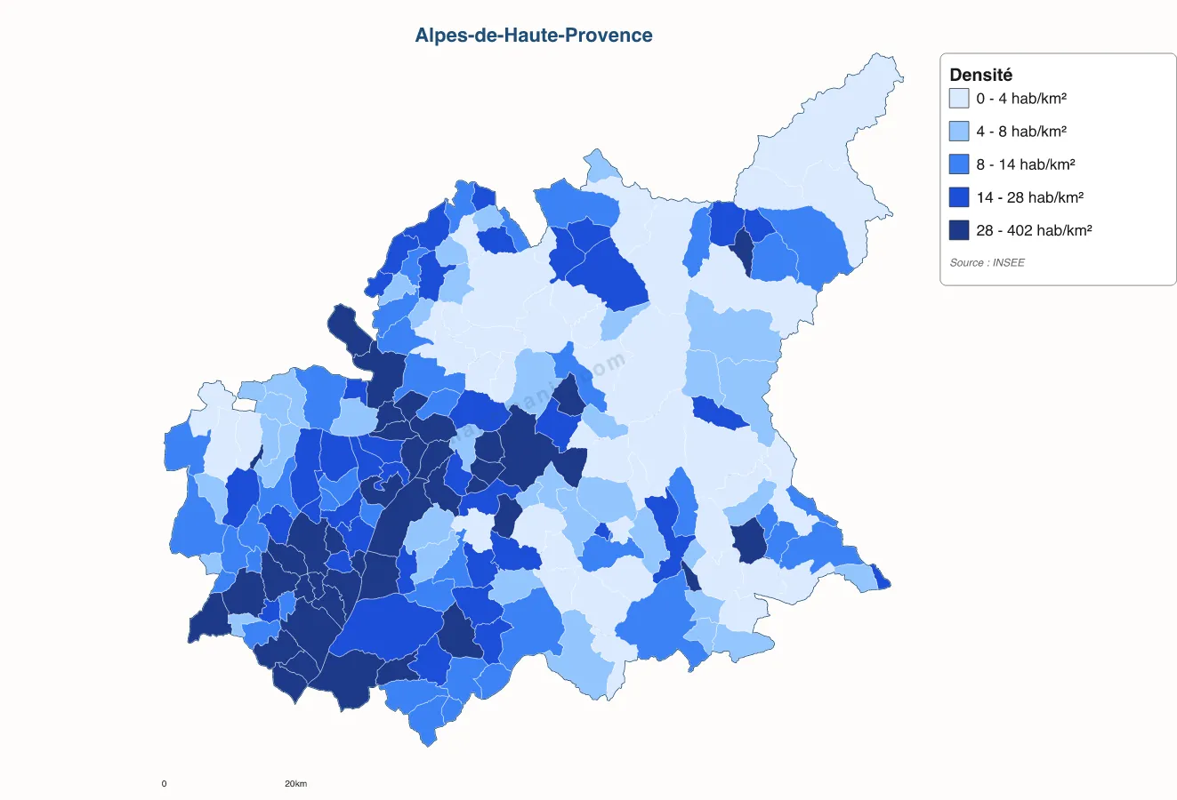 Carte de Alpes-de-Haute-Provence à personnaliser