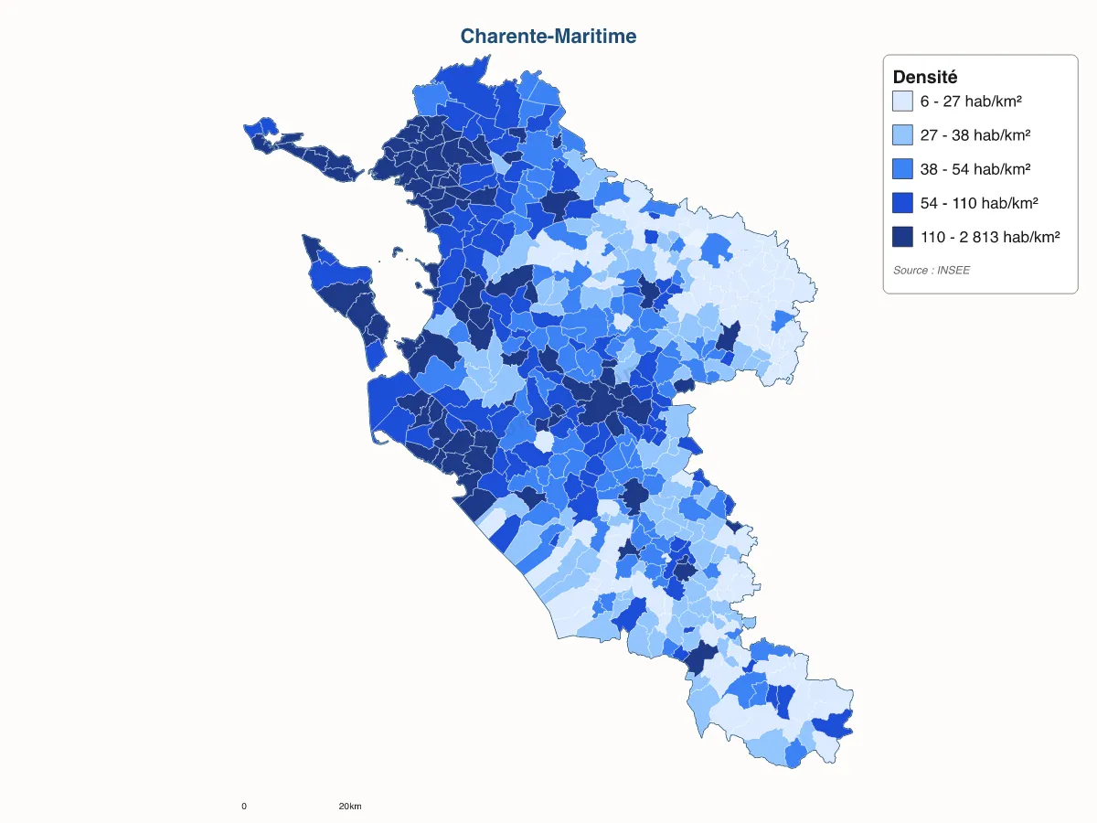 Carte de Charente-Maritime à personnaliser