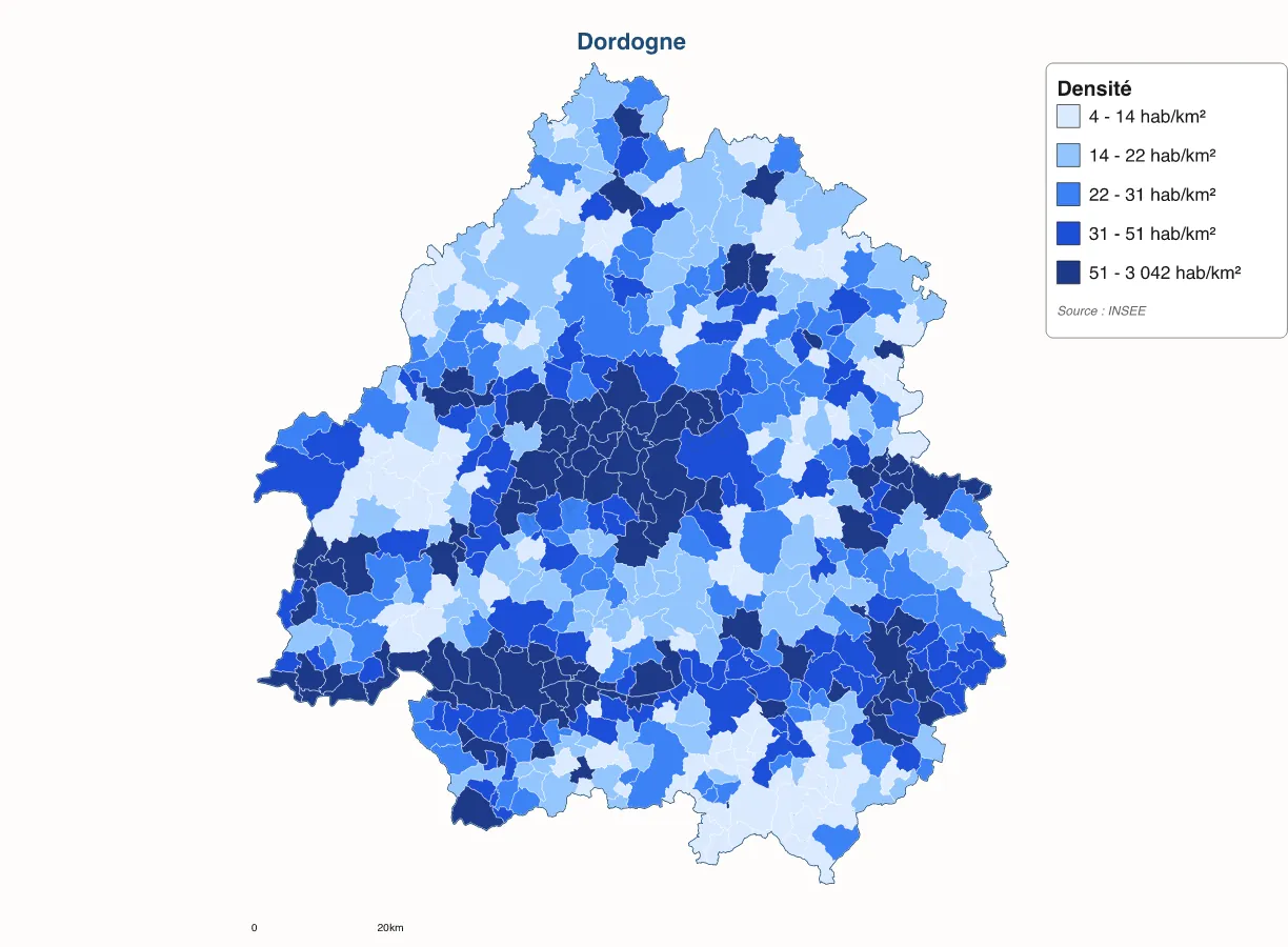 Carte de Dordogne à personnaliser