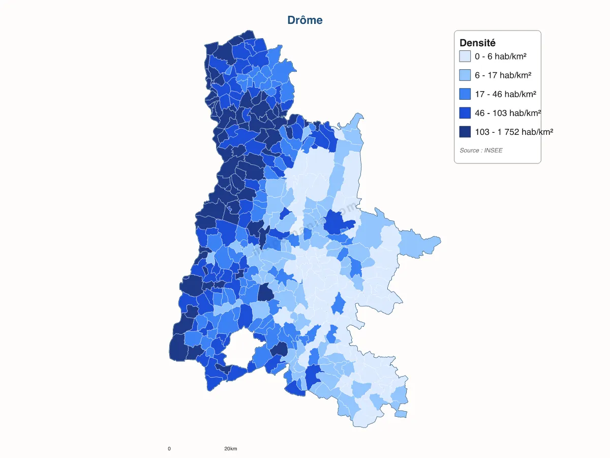 Carte de Drôme à personnaliser