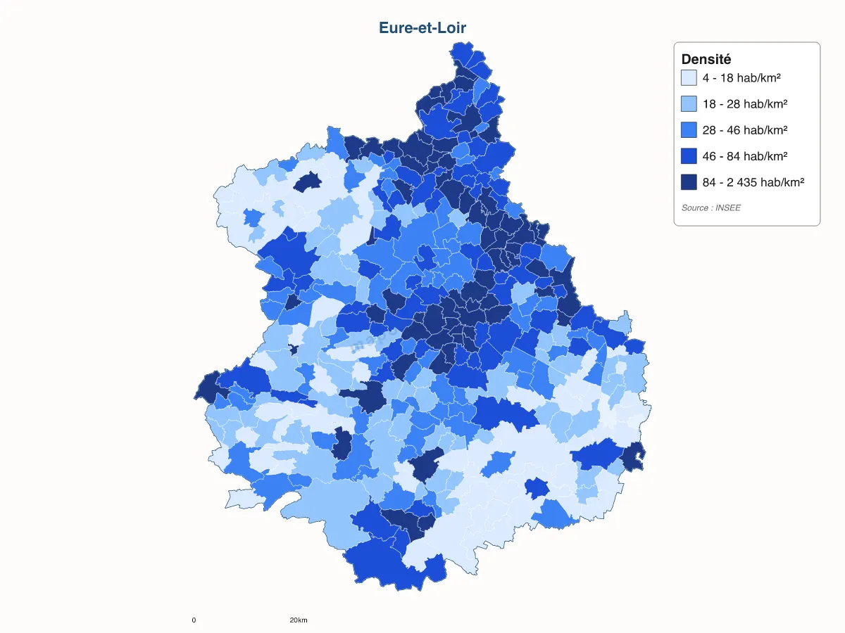Carte de Eure-et-Loir à personnaliser