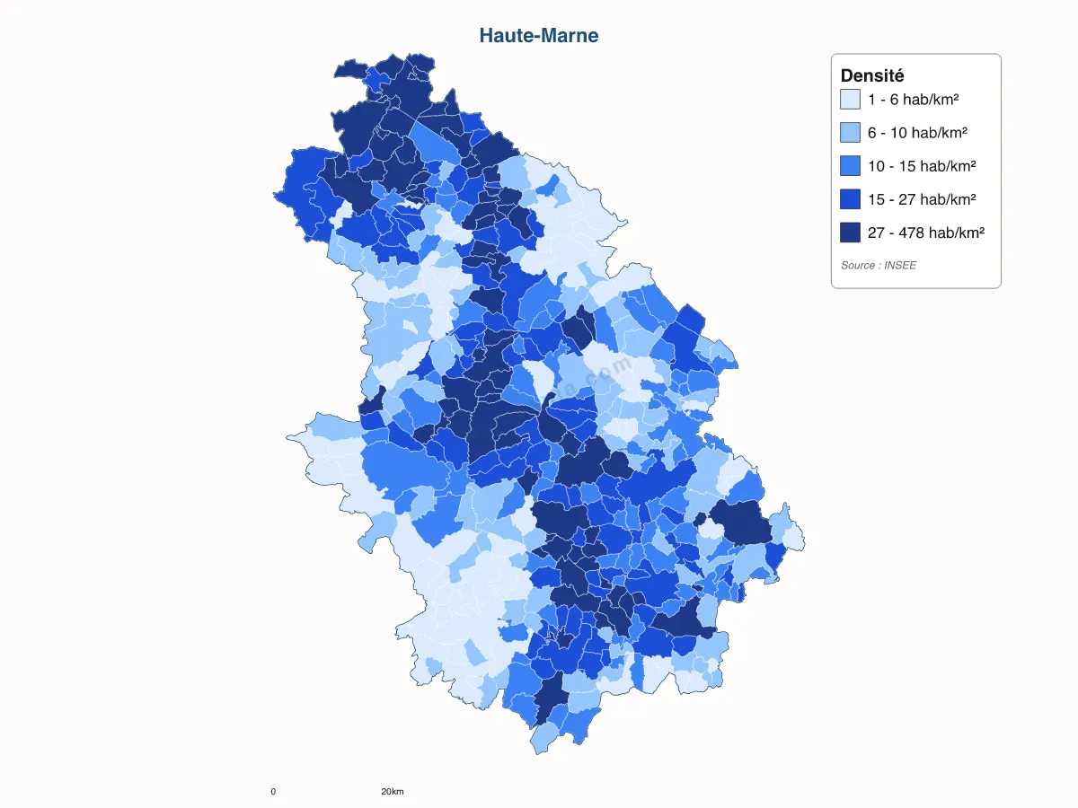 Carte de Haute-Marne à personnaliser