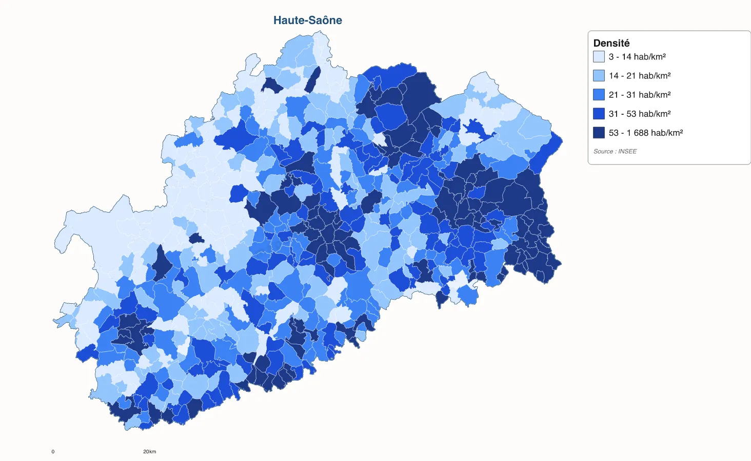 Carte de Haute-Saône à personnaliser