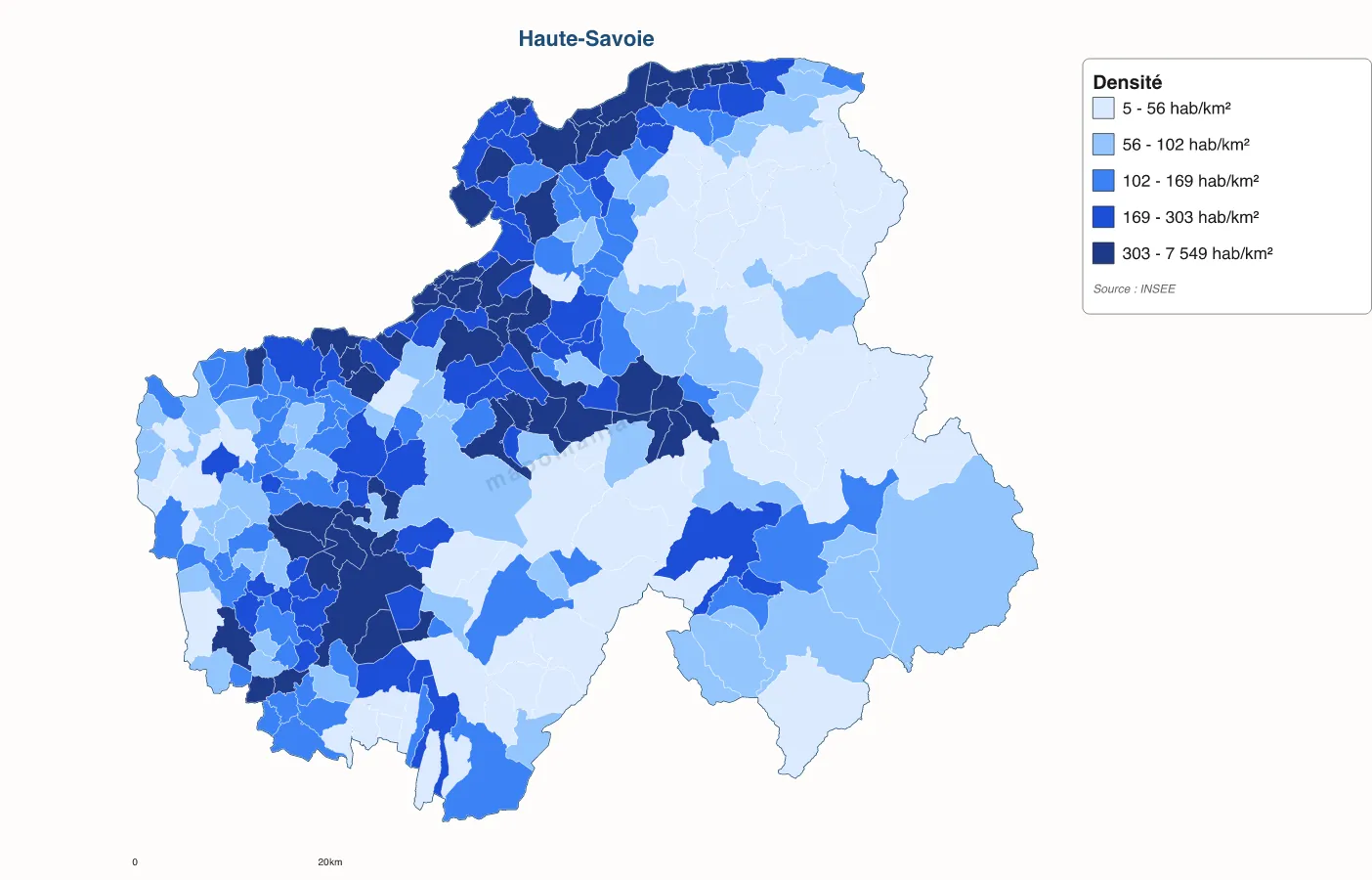 Carte de Haute-Savoie à personnaliser