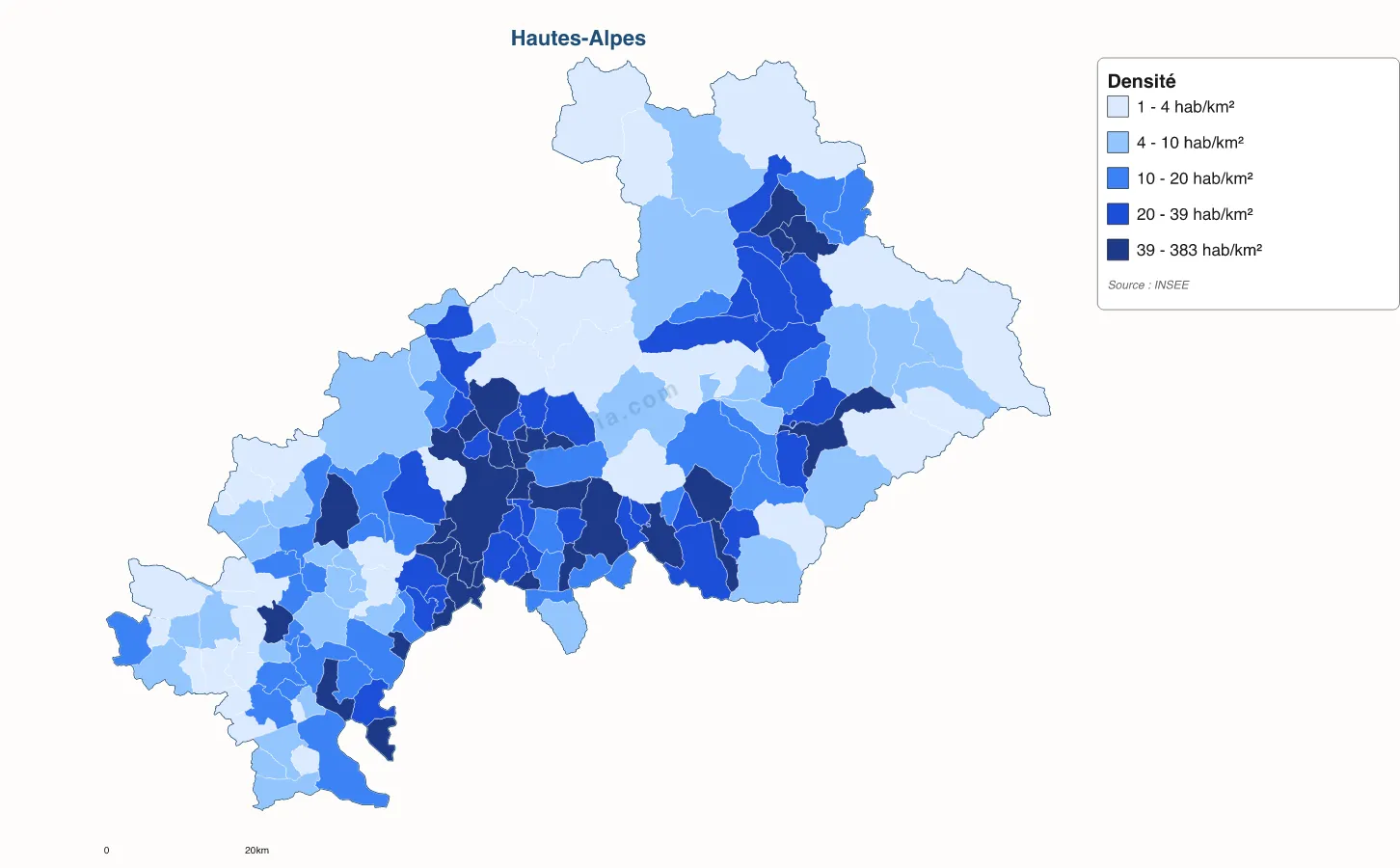 Carte de Hautes-Alpes à personnaliser