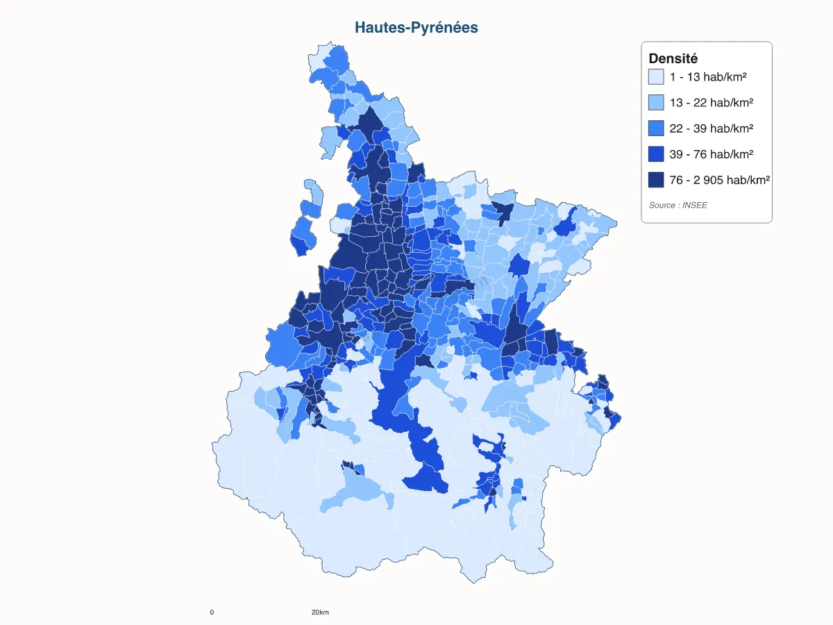 Carte de Hautes-Pyrénées à personnaliser