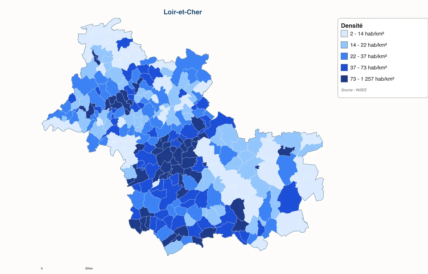 Carte de Loir-et-Cher à personnaliser
