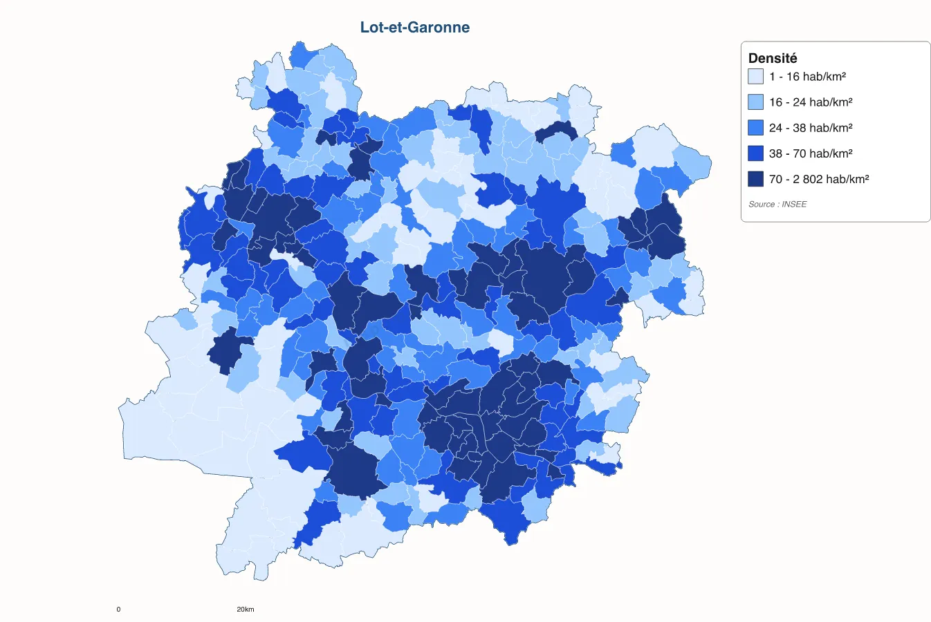 Carte de Lot-et-Garonne à personnaliser