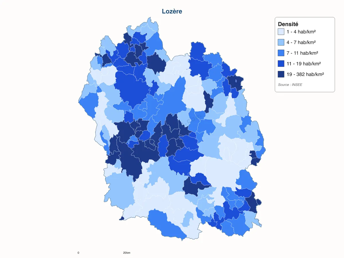 Carte de Lozère à personnaliser