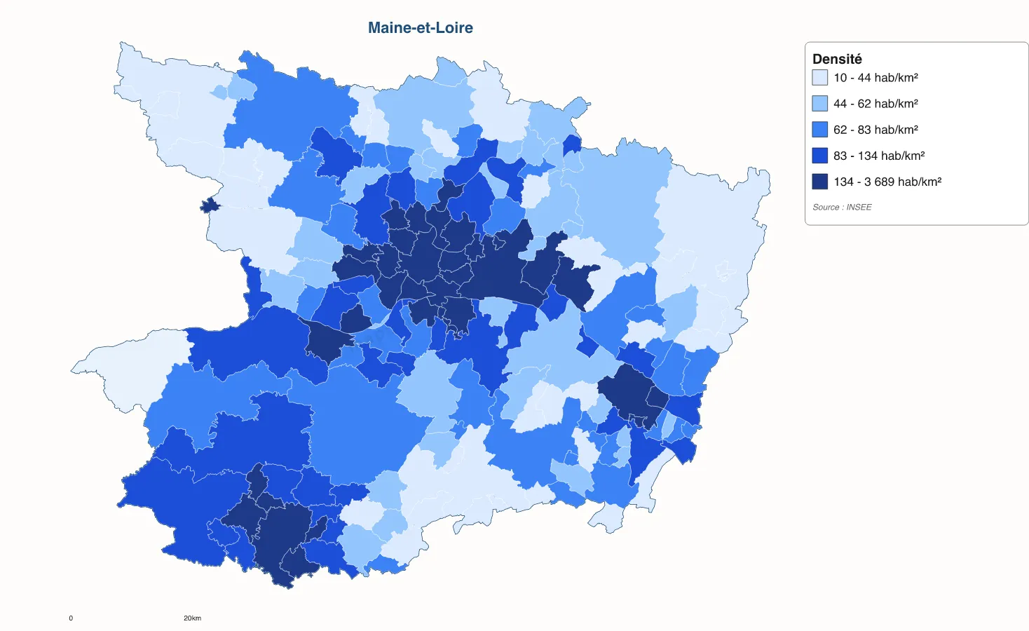 Carte de Maine-et-Loire à personnaliser