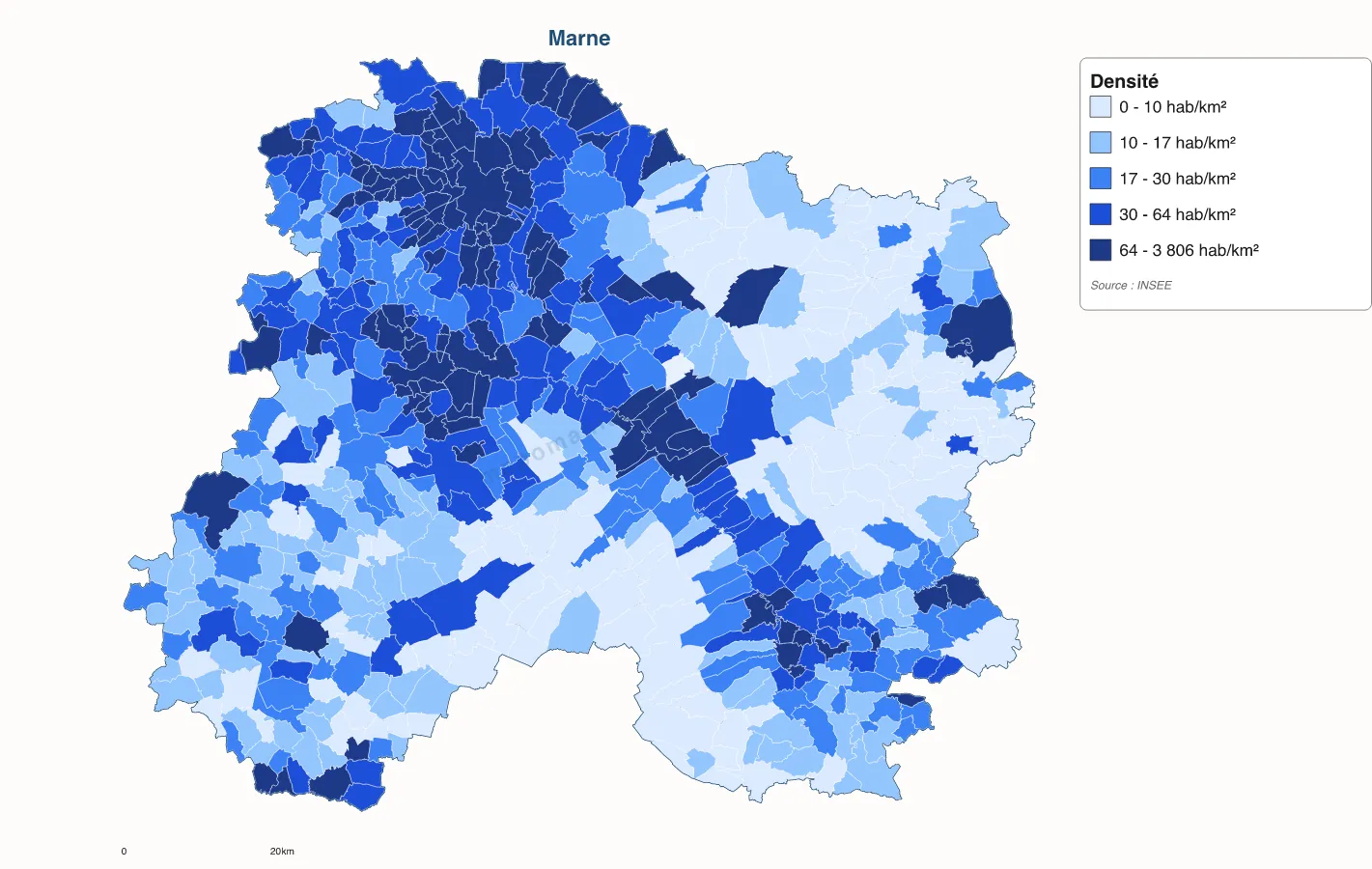 Carte de Marne à personnaliser