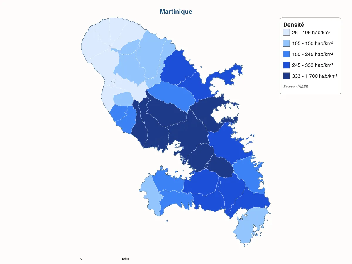 Carte de Martinique à personnaliser