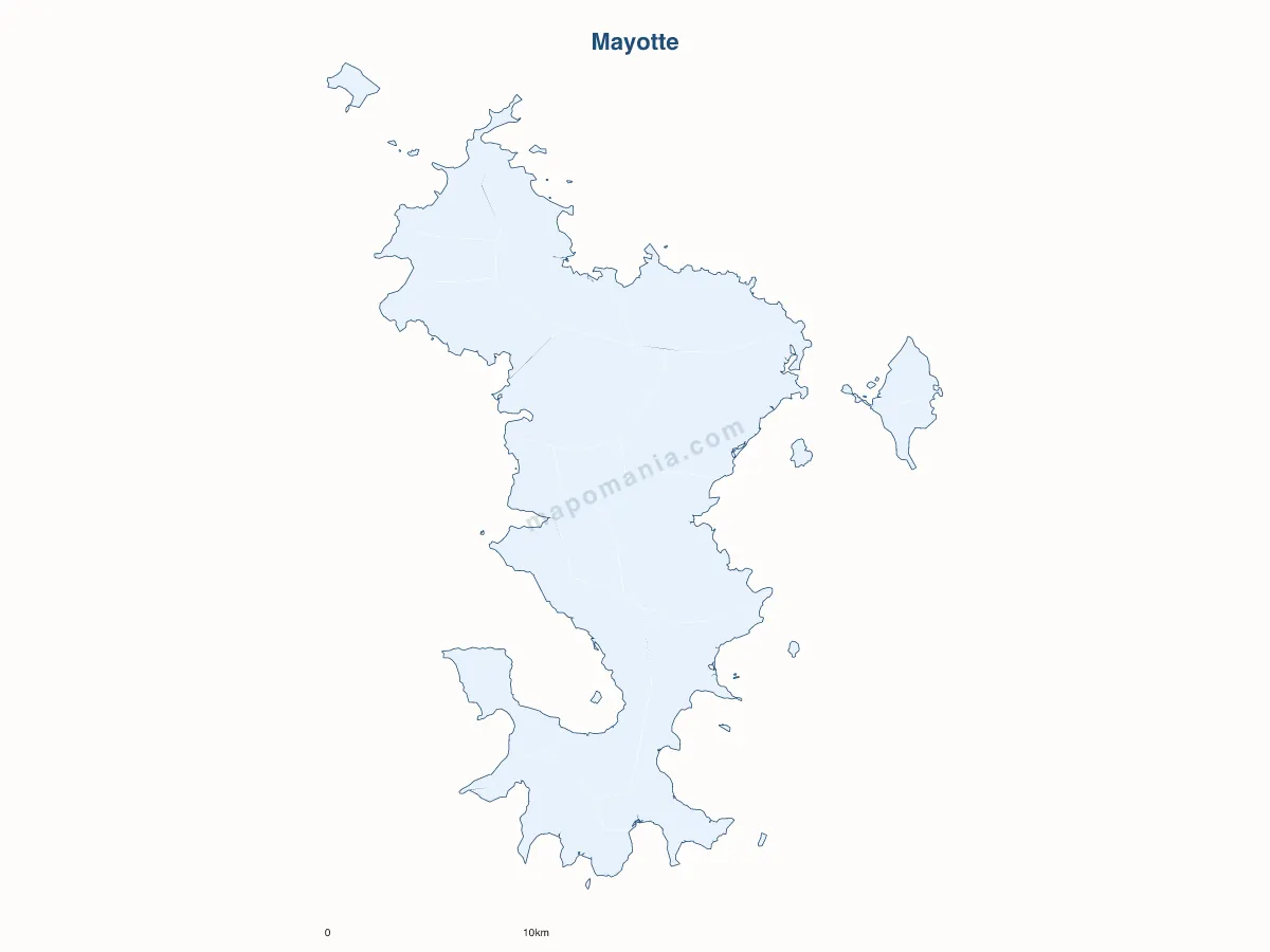 Carte de Mayotte à personnaliser