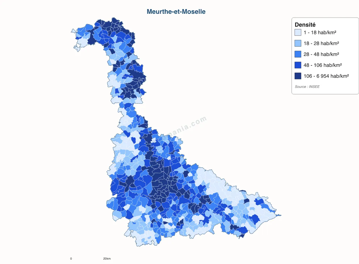 Carte de Meurthe-et-Moselle à personnaliser