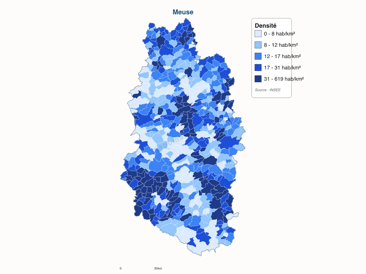 Carte de Meuse à personnaliser