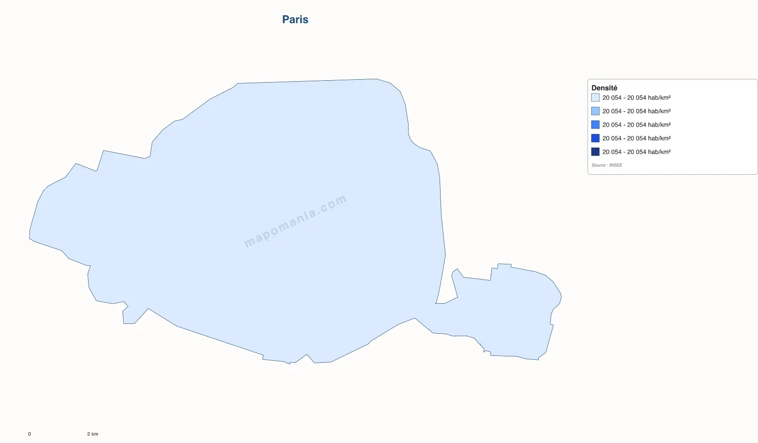 Carte de Paris à personnaliser