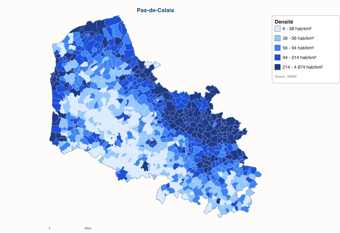 Carte de Pas-de-Calais à personnaliser