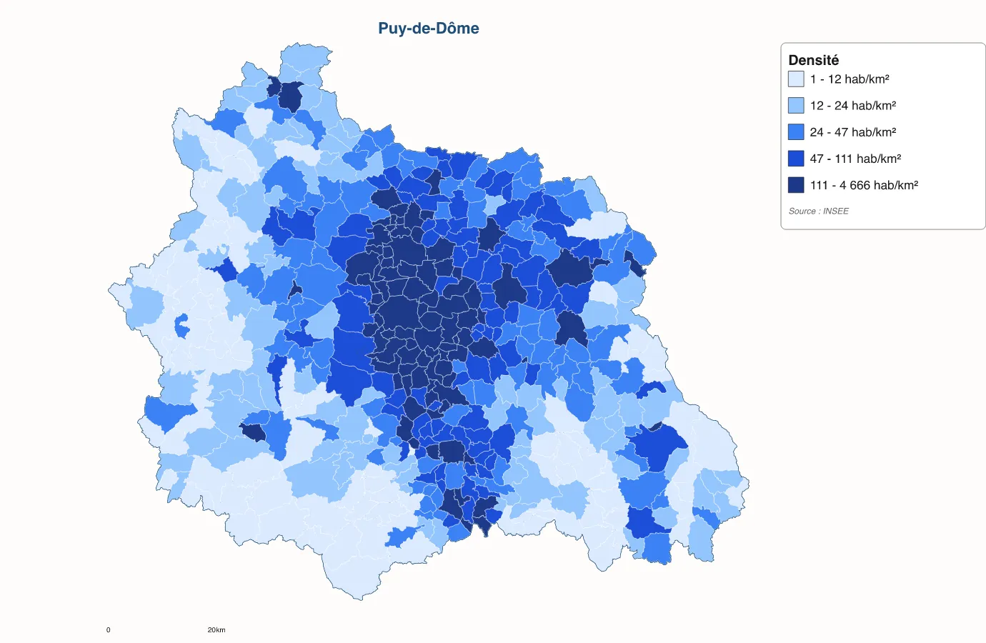 Carte de Puy-de-Dôme à personnaliser