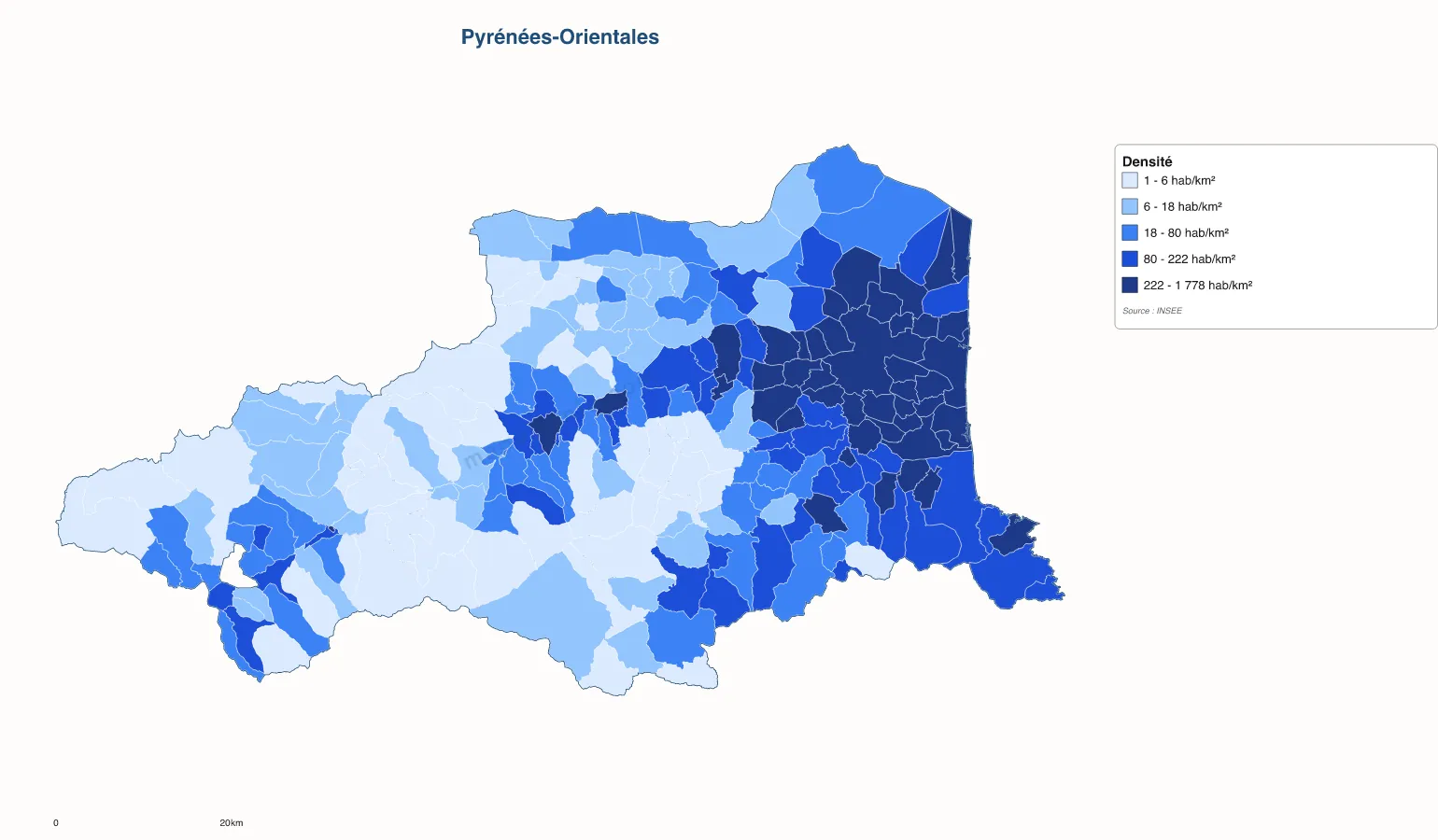 Carte de Pyrénées-Orientales à personnaliser