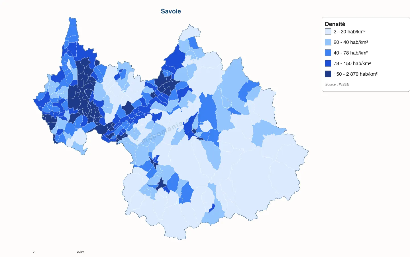 Carte de Savoie à personnaliser