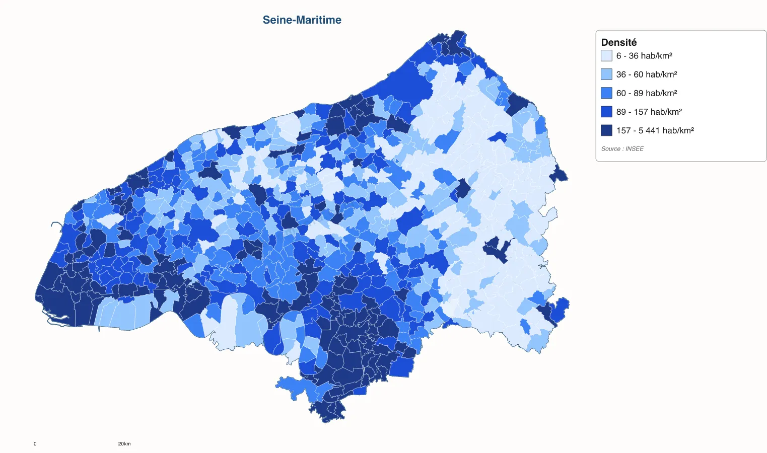 Carte de Seine-Maritime à personnaliser