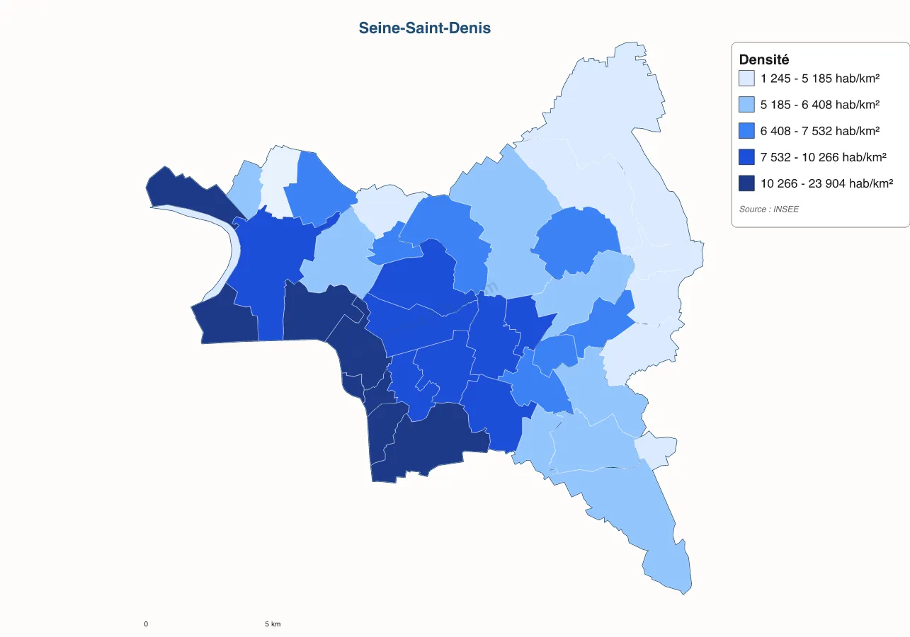Carte de Seine-Saint-Denis à personnaliser
