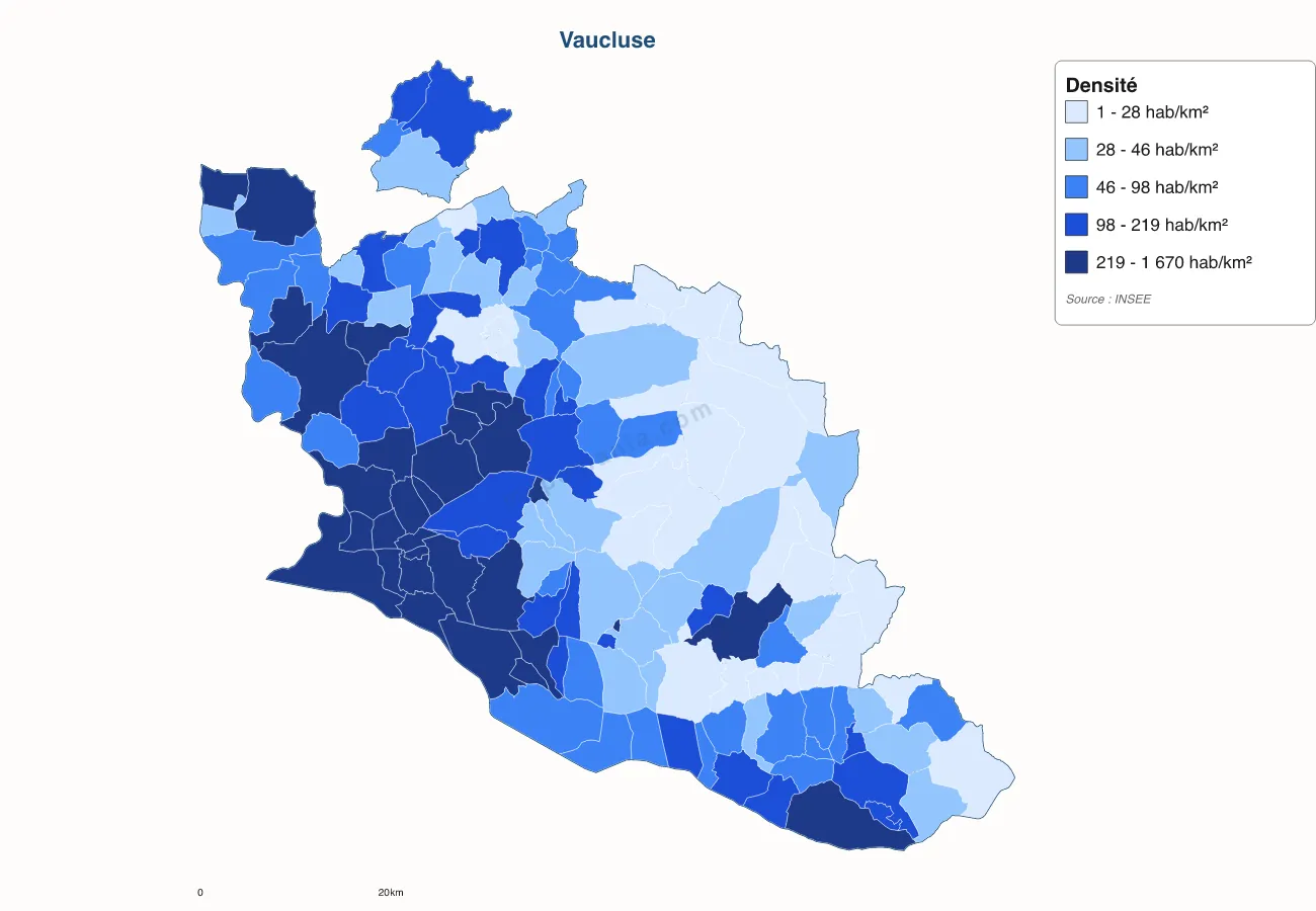 Carte de Vaucluse à personnaliser