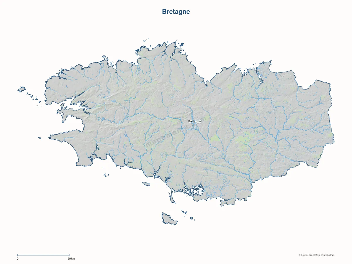 Carte de Bretagne à personnaliser