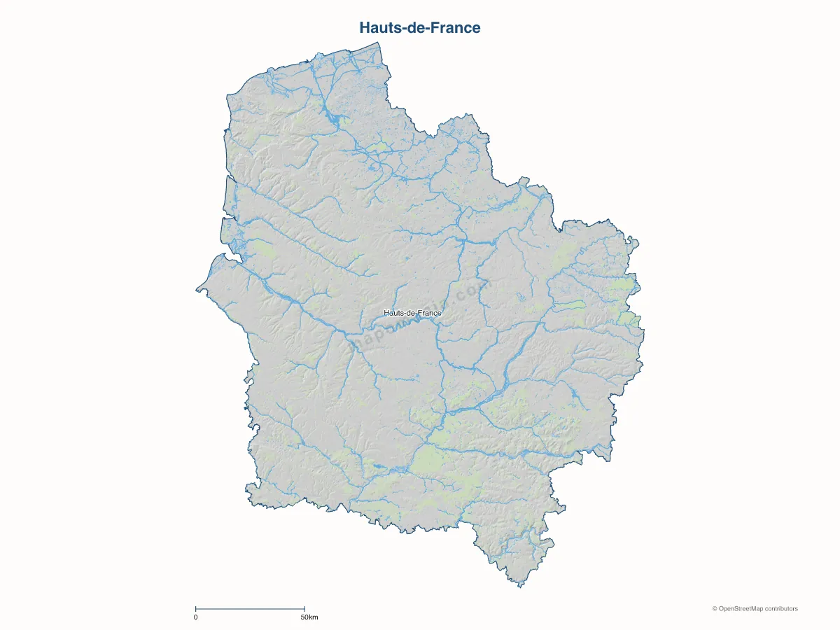 Carte de Hauts-de-France à personnaliser