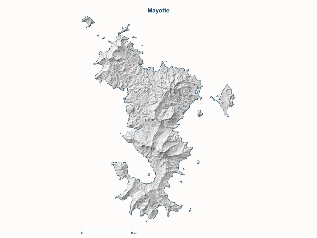Carte de Mayotte à personnaliser