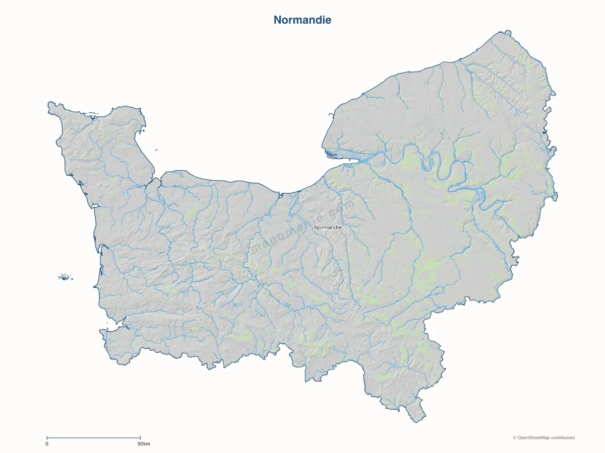 Carte de Normandie à personnaliser